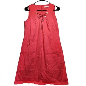 Calvin Klein Pink Tie Front Midi Sundress